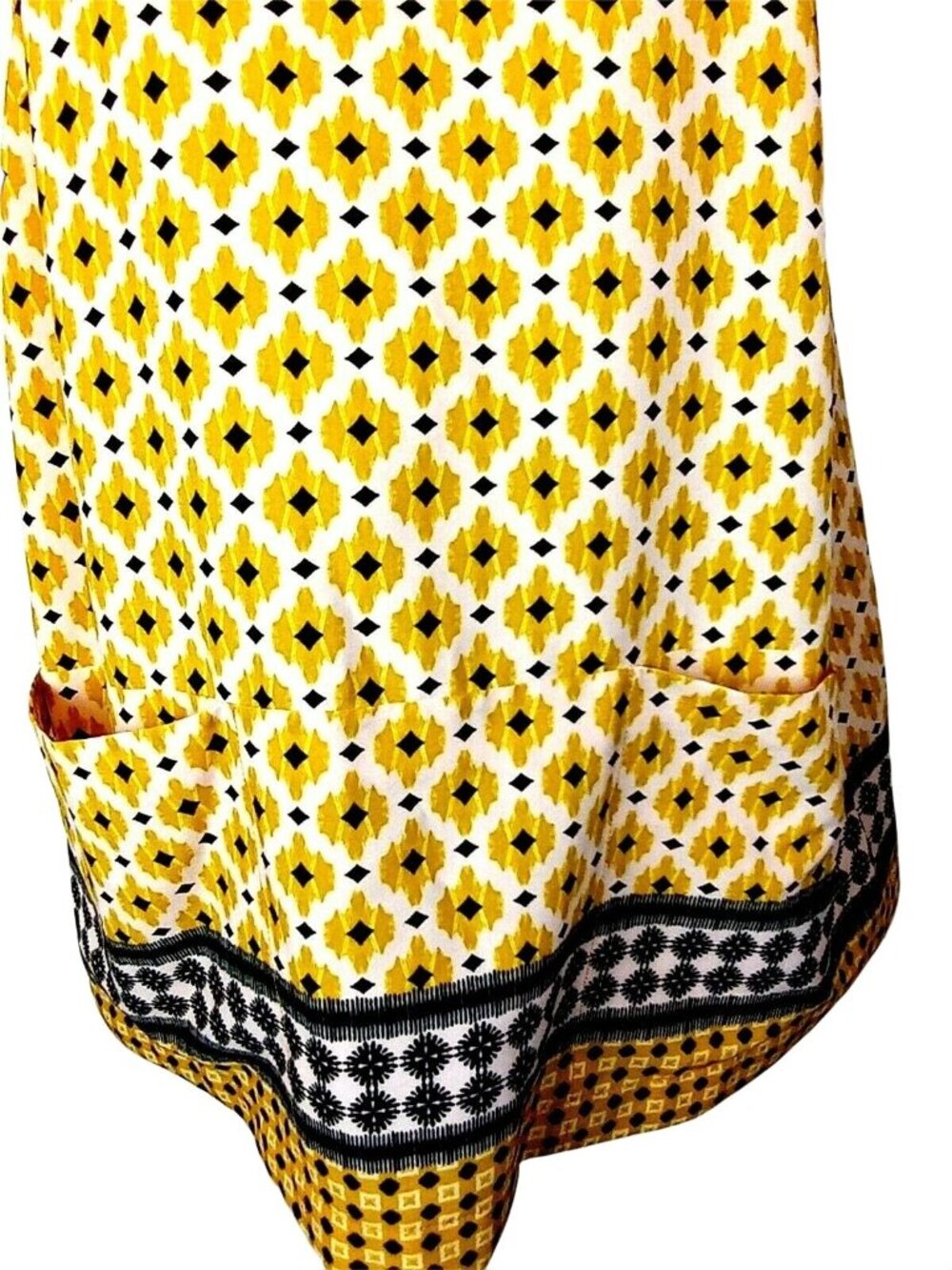 TopShop Summer Top 6 Yellow Pockets Cool Boho Casual Vintage Smock Style Coastal - Picture 4 of 9